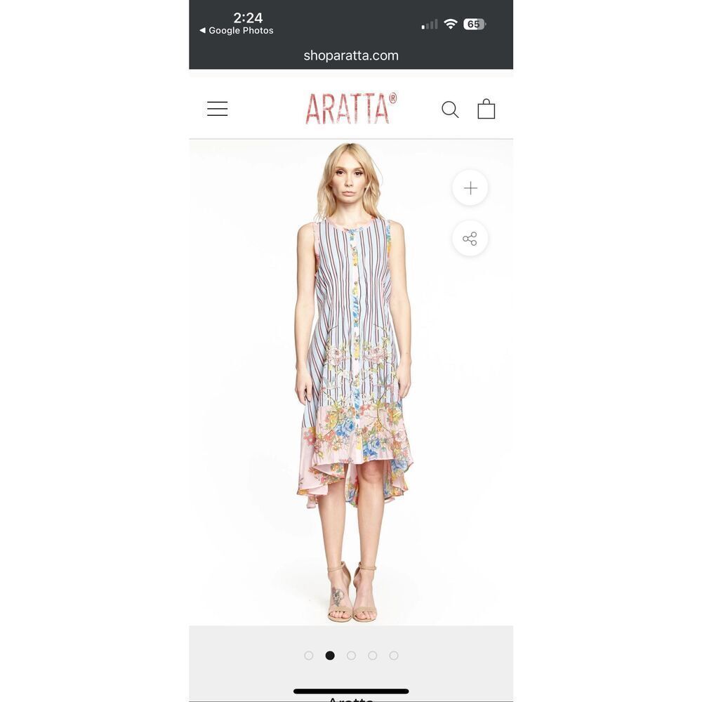 Aratta Women's My Dear Floral Print Sleeveless Dress Multicolor Medium